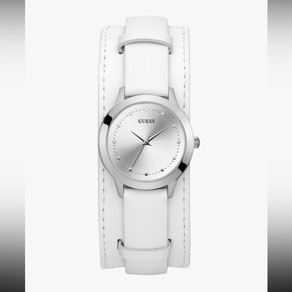 Guess Elegant White and Silver Timepiece
